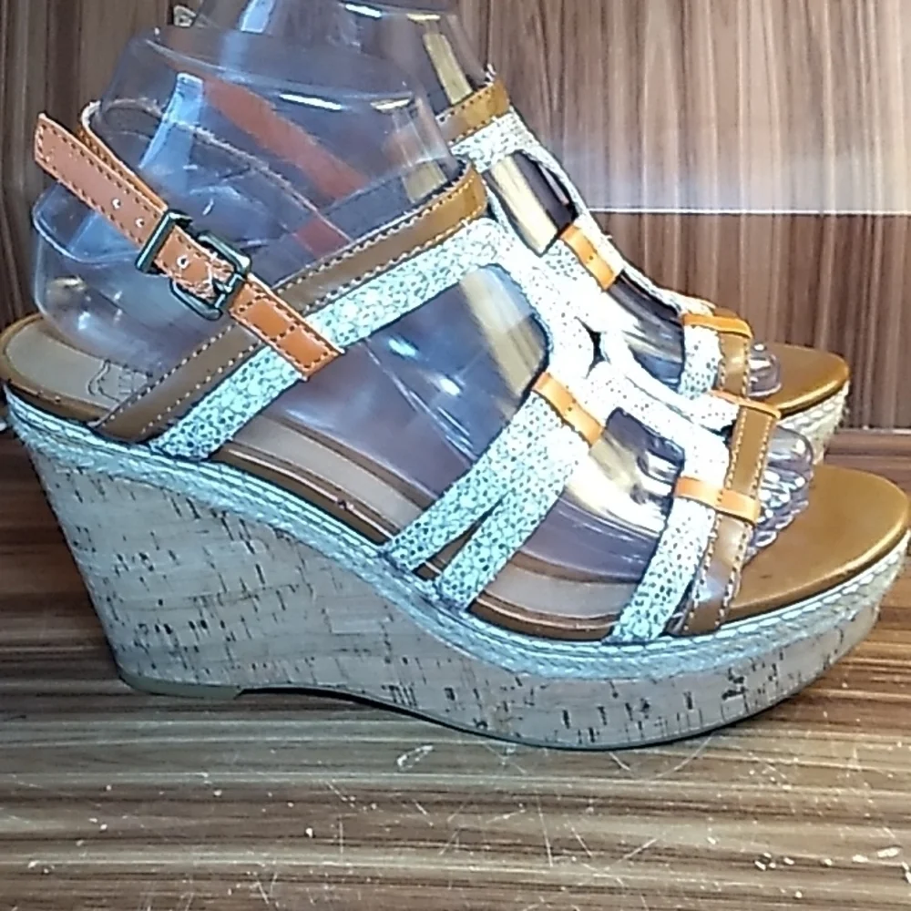 Lucky Brand wedges 8 cork bottom